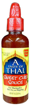 A Taste of Thai Sweet Chili Sauce -Authentic Thai Chili Sauce for Dipping, Stir-Fry,& Marinades -Asian Red Hot Sauces with Sweet