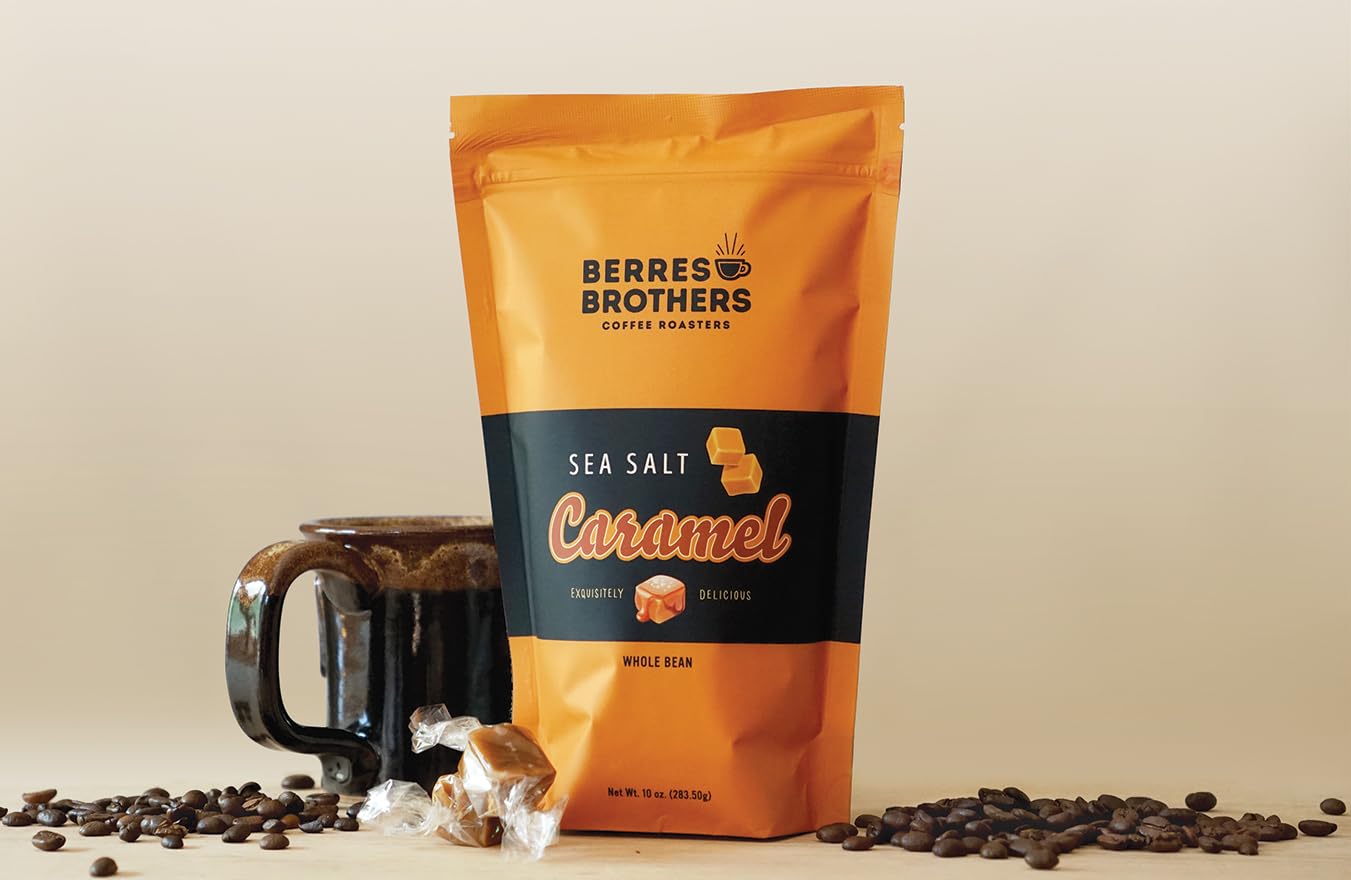 Berres Brothers Sea Salt Caramel Ground Coffee10 Ounce Bag Caramel Drizzle With A Pinch Of Salt, Medium Roast, Caffeinated Flavored Coffee