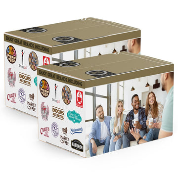 Perfect Samplers Coffee Pod Variety Pack, Dark Roast & Bold Flavors, Single Serve Cups For Keurig K Cup Machines - Robust Assort