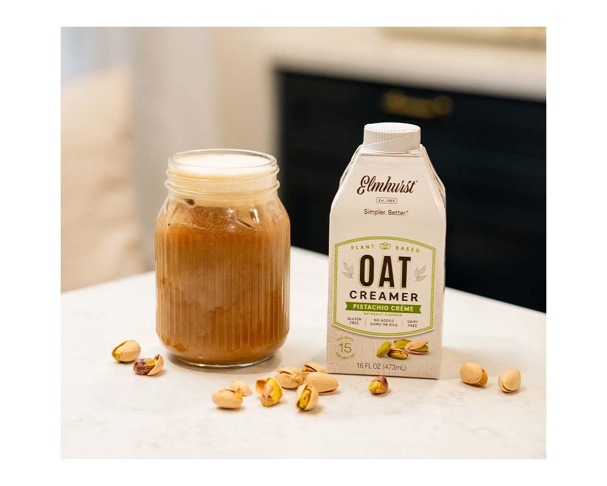 Elmhurst Pistachio Creme Oat Creamer, 16 Fz