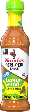 Nandos PERi PERi Sauce Extra Mild - Sauces, Seasoning or Marinade for Wings, Fish, Meat, Rice or Veg - No Artificial Colors, Fla