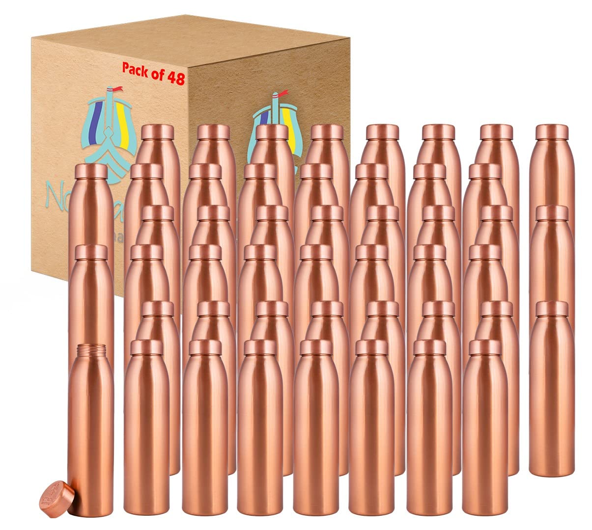 Norman Jr, Plain Copper Water Bottle 1 Ltr Extra Large - An Ayurvedic Pure Premium Copper Vessel- Drink More Water, Lower Your S