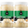 Best Of Thailand Japanese White Pickled Sushi Ginger | No Msg | 2 Jars Of 12Oz Fresh Sliced Young Gari Pickled Ginger In Sweet P