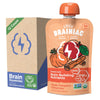 Little Brainiac Organic Fruit & Veggie Toddler Pouches, Apple, Pumpkin, Cinnamon Puree with Omega-3s DHA/EPA and Choline, Clean