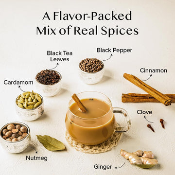 VAHDAM Instant Chai Tea, 3oz - Traditional Masala Chai for 100 Cups, Zero Calories, Unsweetened, Natural Spices, Free Bamboo Spoon