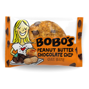 Bobos Oat Bites, Peanut Butter Chocolate Chip, 1.3 oz Bites (30 Pack Box), Gluten Free Whole Grain Snack, Vegan On-The-Go