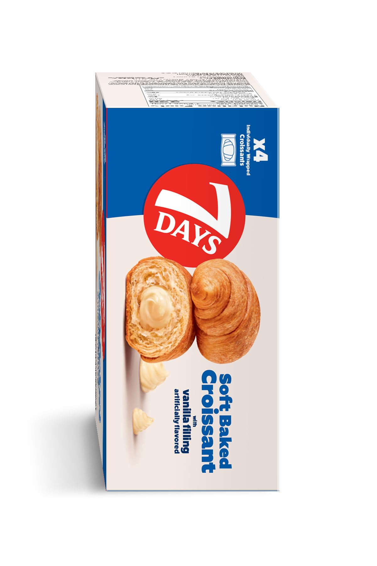 7Days Soft Croissant Multipacks (16 Pack), Vanilla, 4 Boxes, Non-Gmo Breakfast Pastry (2.12Oz, Pack Of 16)