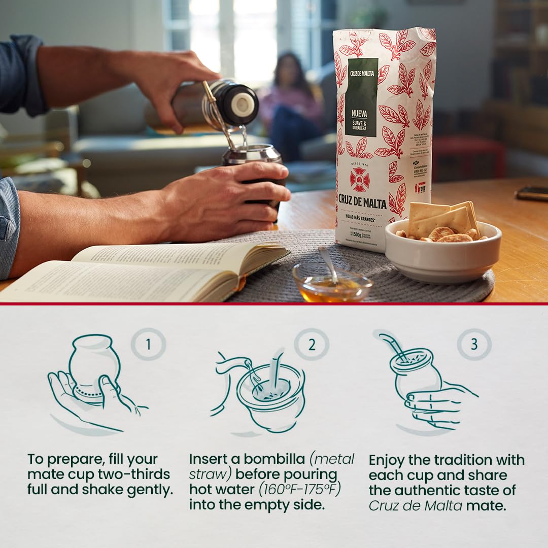 Yerba Mate Cruz De Malta 2.2Lb 1 Kilo - Pack Of 6