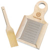 TIKUSAN Japanese Wooden Wasabi Grater (Wasabi Oroshi) for Wasabi, Ginger and Garlic with Bamboo Brush Made in Japan