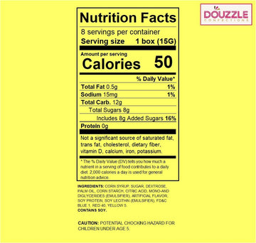 DOUzzle Holiday Christmas Treats, Edible Crayons Taffy Sticks Candy for Marines MRE, Funny Gag Gift & School (8 Count, 6 Pack) I