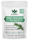 WOGORGT Pine Needle Tea Bags - Organic Herbal Tea, Caffeine Free, 20 Bags, 2.11 Ounce