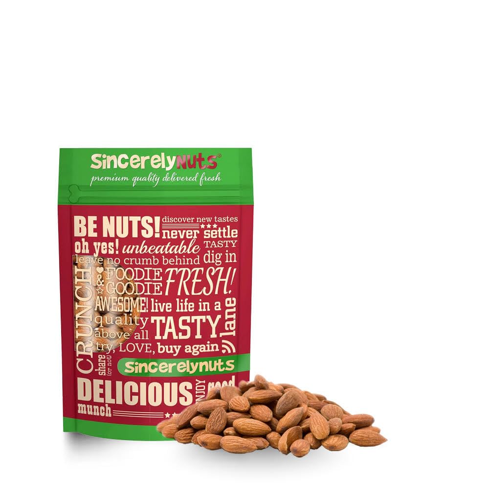 Sincerely Nuts – Roasted Whole Salted Almonds | 2 Lb. Bag | Delicious Guilt Free Snack | Low Calorie, Vegan, Gluten Free | Gourmet Kosher Food | Source Of Fiber, Protein, Vitamins And Minerals