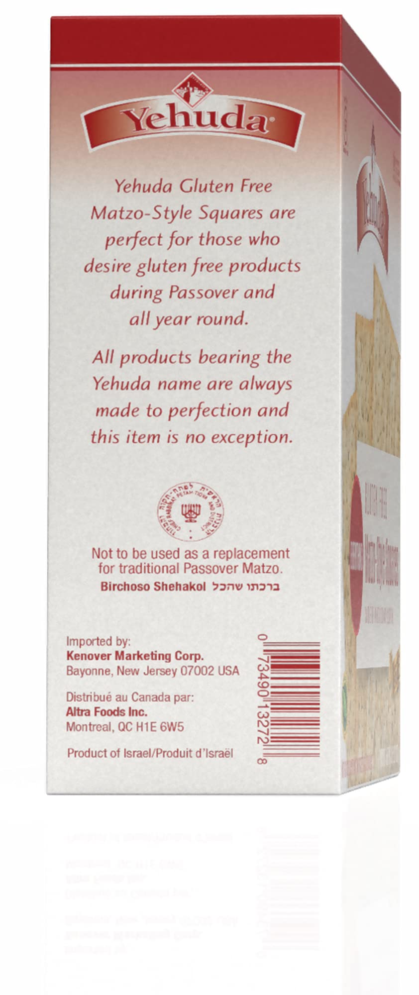 Yehuda Gluten Free Everything Matzo Squares, 3 Pack, 2.86 lb, Thin & Crisp, Certified Kosher