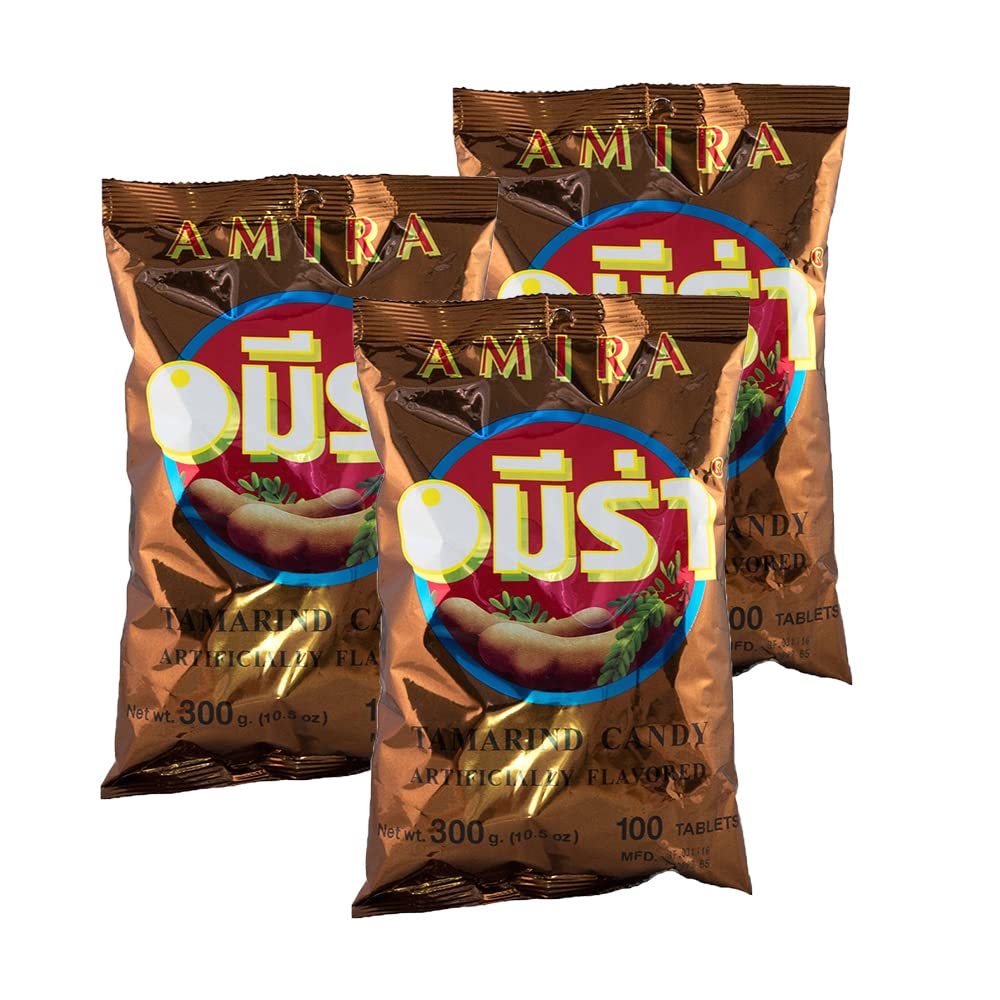 Amira - Tamarind Candy - 100 Pieces Per Bag 300G (10.5Oz) - Pack Of 13