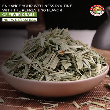 Angel Brand Fever Grass Tea Jamaican - 0.25 Oz Pouch Pack Of 3 - Dried Lemongrass Leaves For Herbal Tea And Infusions.