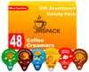 Coffee Creamer Single Serve Variety Pack, Gift Assortment Box, French Vanilla, Irish Cream, Caramel Macchiato, Sweet Cream, Chocolate Caramel, Hazelnut (Box Of 48Ct/ 6 Different Flavor), For Home, Office, Coffee, Bar, Gift.