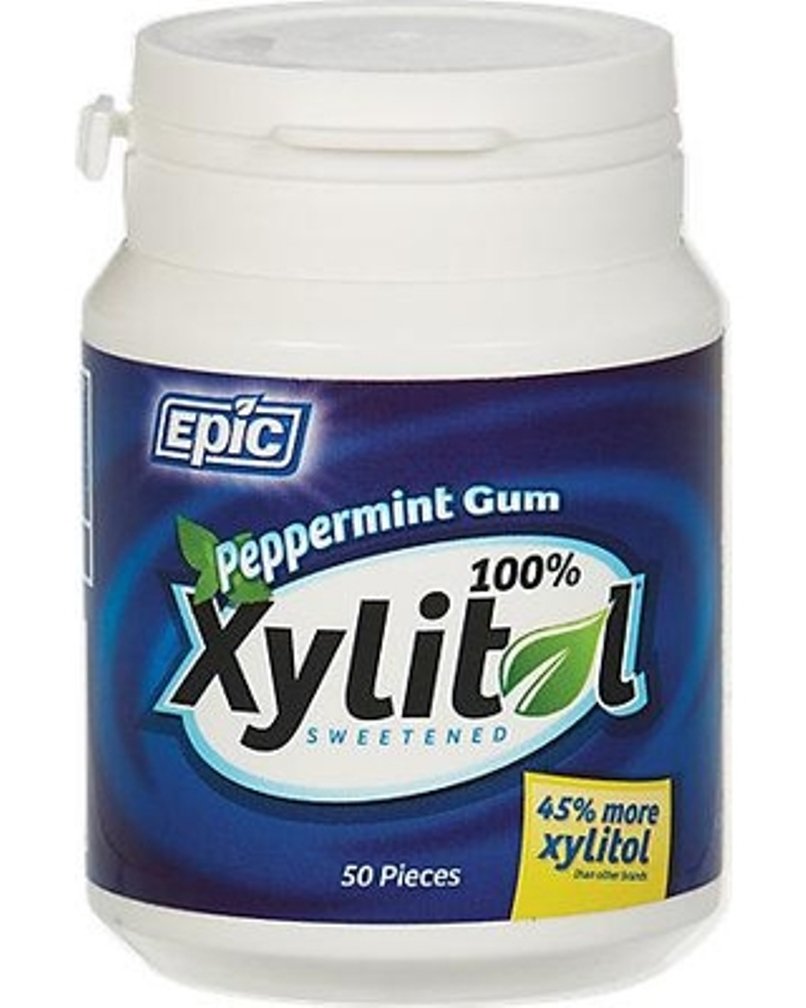 Epic Xyitol Peppermint Flavored Gum, 50-Count (Pack Of 4)