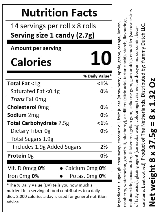 Mentos World Flavours I 8 Rolls of different Flavored Chewy Dragees I 300g 10.5 ounce total
