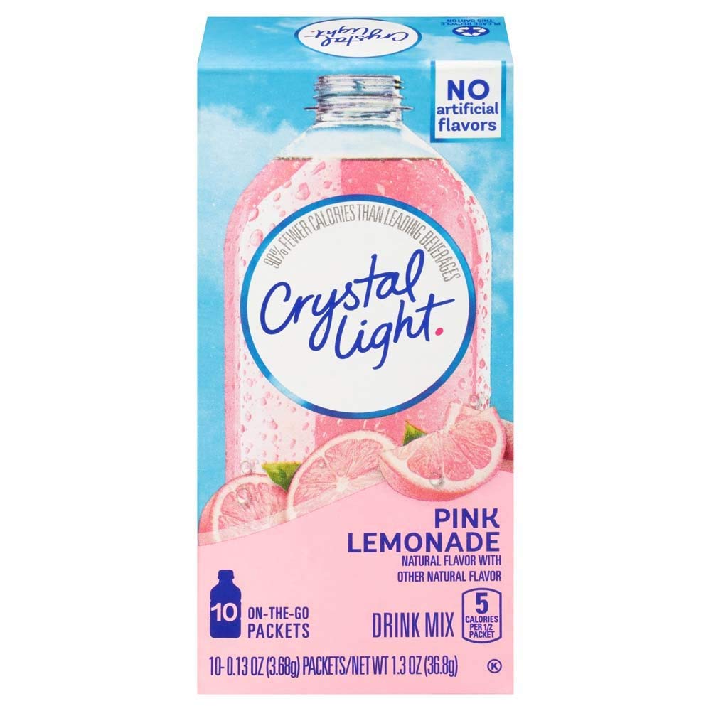 Crystal Light Drink Mix - 2 Boxes - 20 Packets (Pink Lemonade)