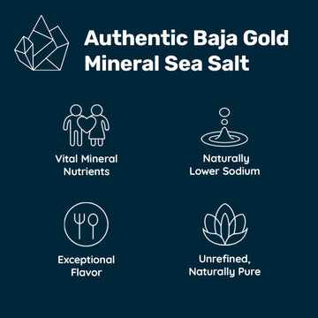 Baja Gold Mineral Sea Salt, Natural Grain Crystals, 5 Lb. Bag