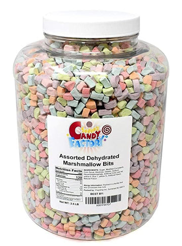 Sarah s Candy Factory Assorted Dehydrated Marshmallow Bits in Jar, 2.5 Lbs (updated)
