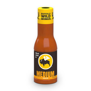 Buffalo Wild Wings Medium Buffalo Sauce, 12 Fl. Oz., Perfect Dipping Sauce, Chicken Marinade, Wing Seasoning And Burger Topping, Enjoy A Medium, Comfortable Heat