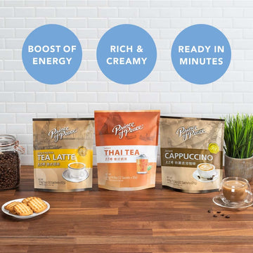 Prince Of Peace 3 In 1 Instant Thai Tea Beverage, 12 Sachets - Instant Hot Or Cold Beverage - Easy To Brew - Made With Authentic