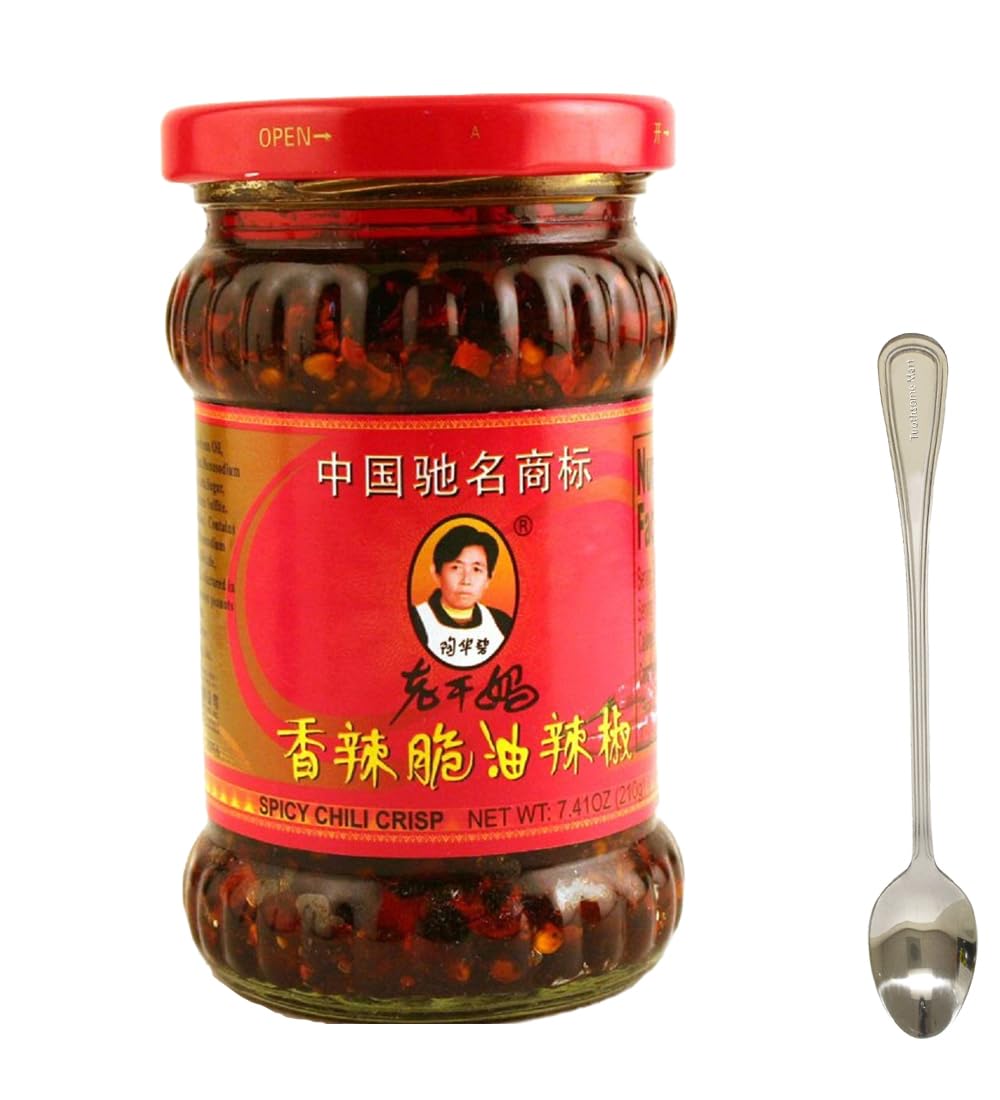 laoganma spicy chili crisp sauce Xiang La Cui Comes with a free Toothsome Mart spoon (pack of 1, 7.4oz)