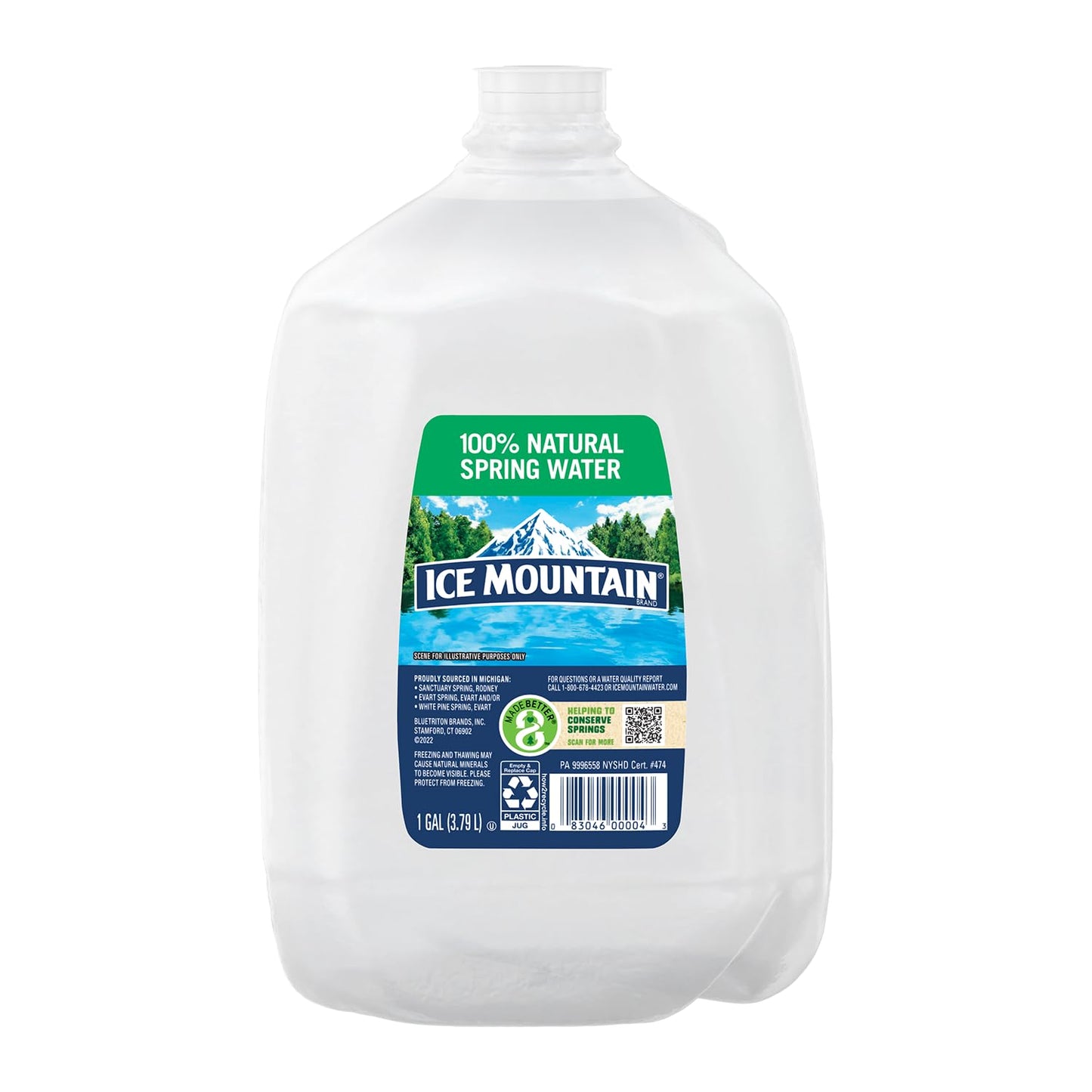 Generic Ice Mountain Spring Water Case, 128 Fl Oz, Pack of 12