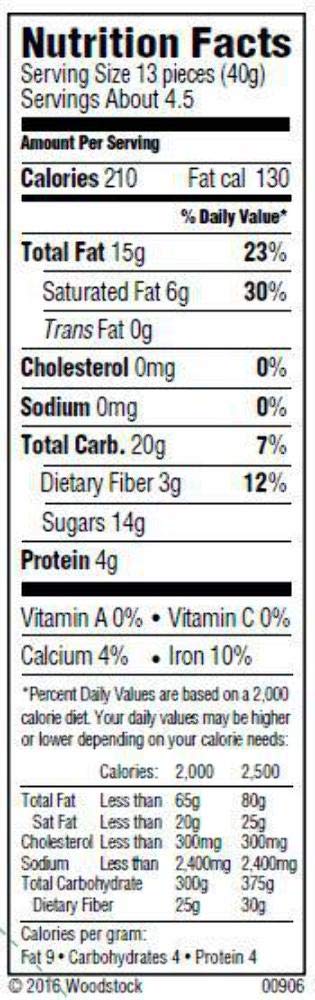 Woodstock Farms Organic Dark Chocolate Almonds - 7 Oz