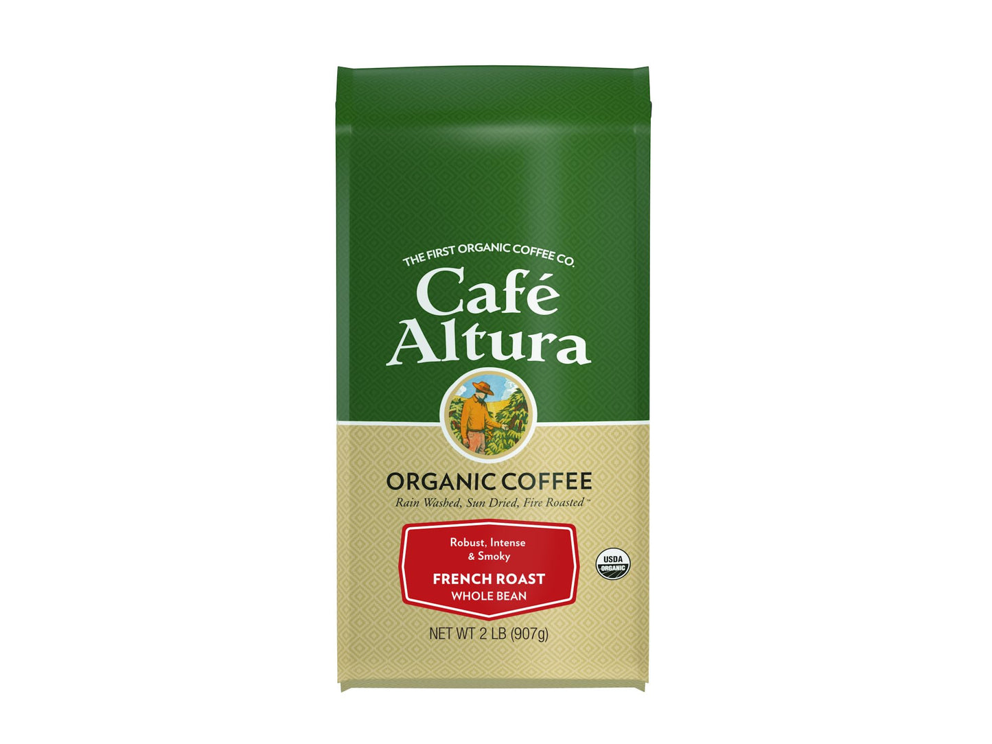 Cafe Altura Whole Bean Organic Coffee French Roast 2 Lb Bag