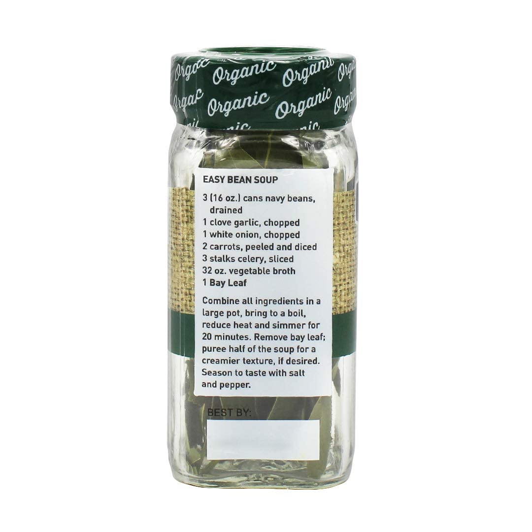 The Spice Hunter California Bay Leaves, Whole, Organic, 0.14-Ounce Jar
