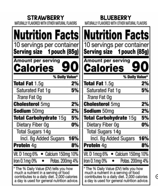 GoG o Squee Z Yogurt Pouches, Strawberry and Blueberry Variety Pack, 3 oz, 20 Count, Pack of 1