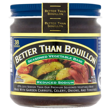 Better Than Bouillon All Natural Reduced Sodium Vegetable Base, Made With Seasoned Vegetables, Makes 9.5 Quarts Of Broth, 38 Servings 8 Ounce (Pack Of 1)