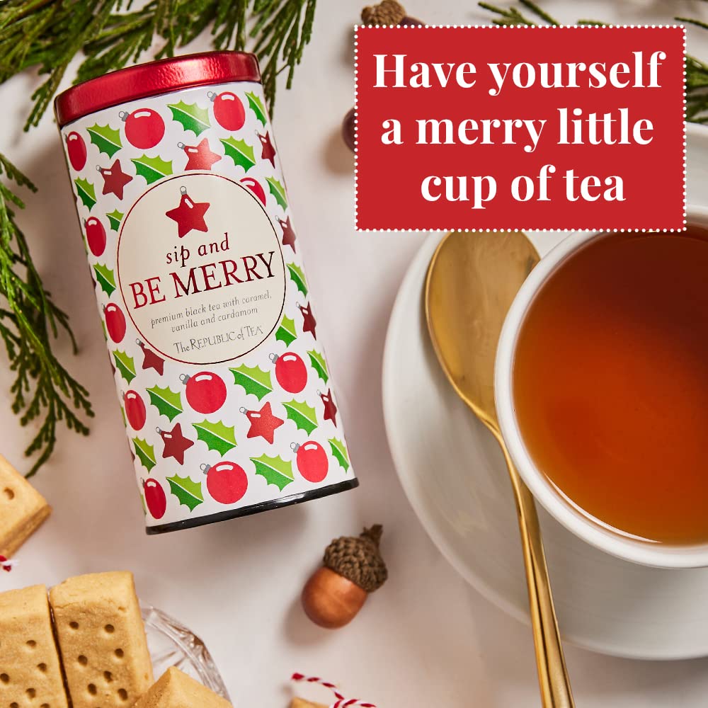 The Republic of Tea Holiday Gift Tea, Naturally Caffeinated, 50 Tea Bags