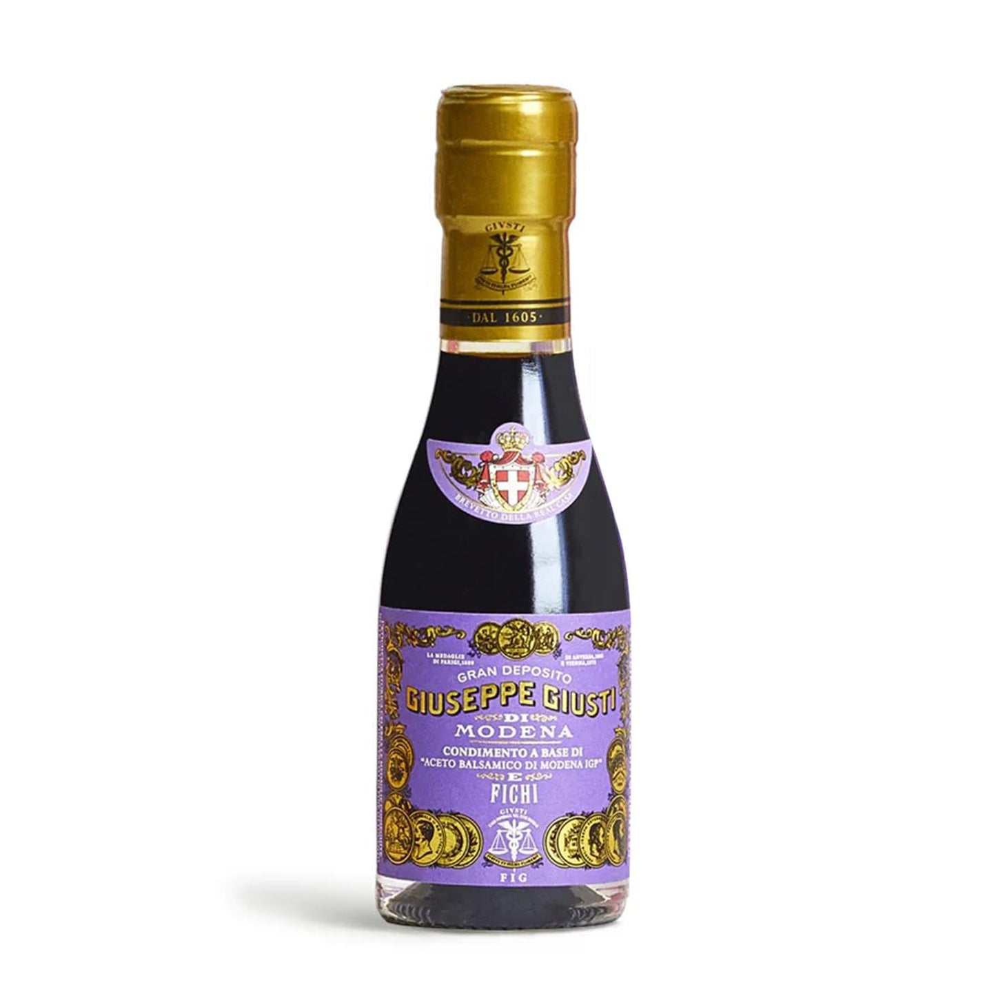 Giusti Fig Balsamic Vinegar-Based Condiment, 3.38 fl oz, Black