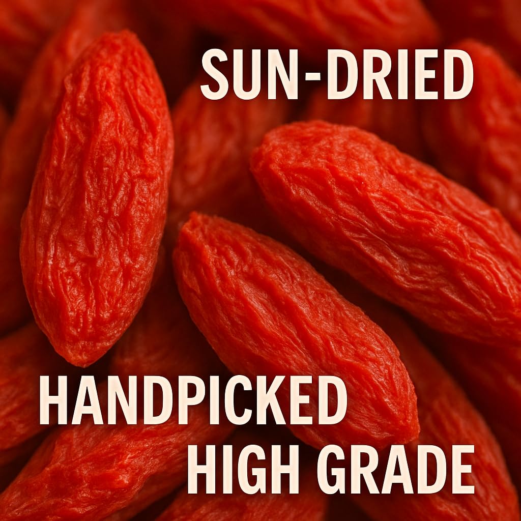 Organic Dried Goji Berries 64 Oz Jar 1 Pack | Bulk Supply of Goji Berry Fruit Superfood | Naturally Rich in Antioxidants to Supp