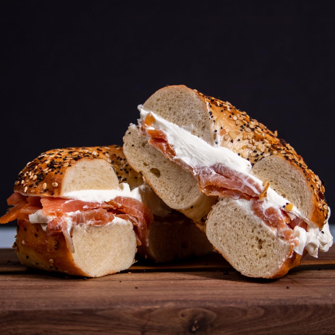 Just Bagels - Asiago Bagels - 2 Packs Of 6 Bagels Per Pack - 12 Total. Non-Gmo.