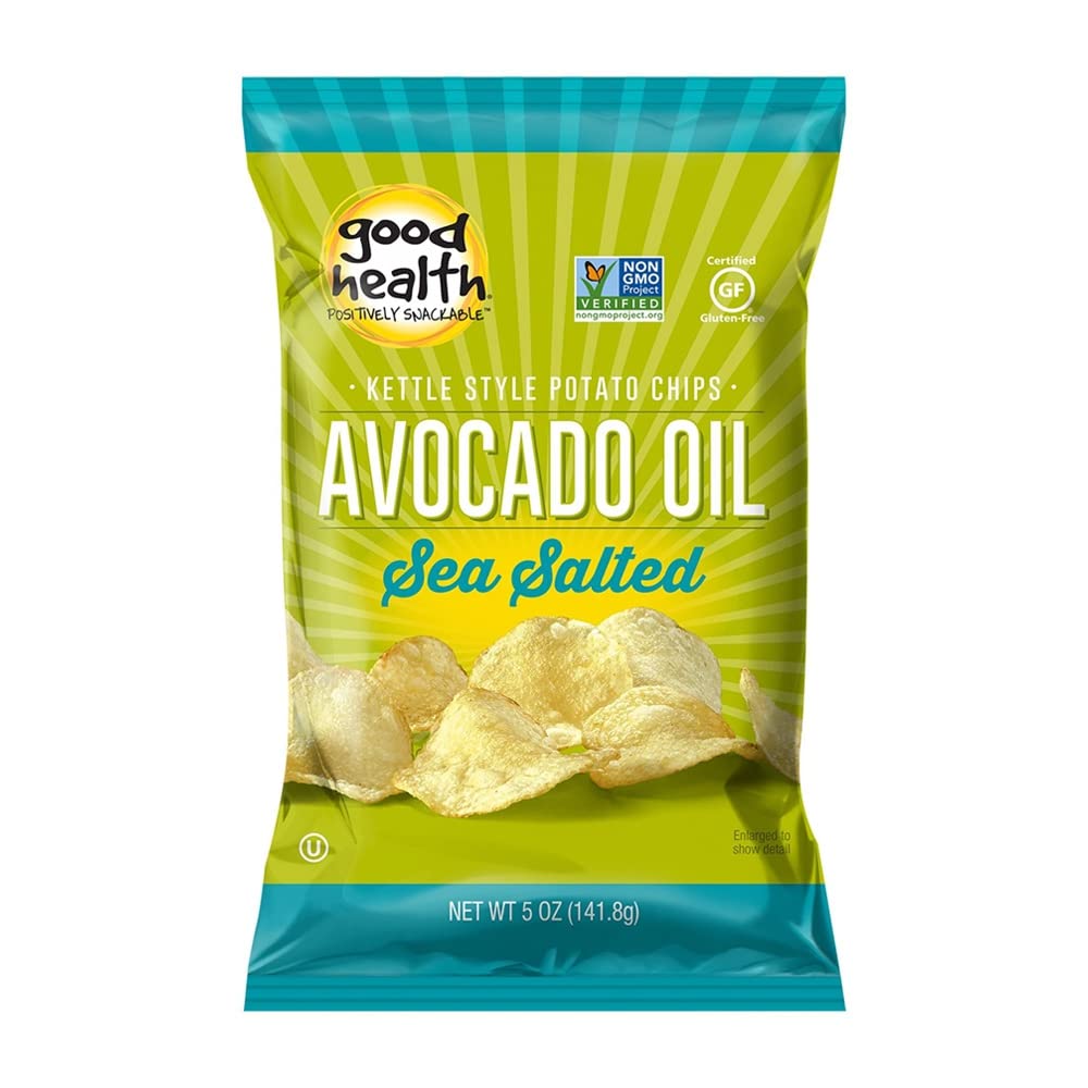 Good Health Avocado Chips Sea Salt, Salted, 5 Ounce (Pack Of 12)