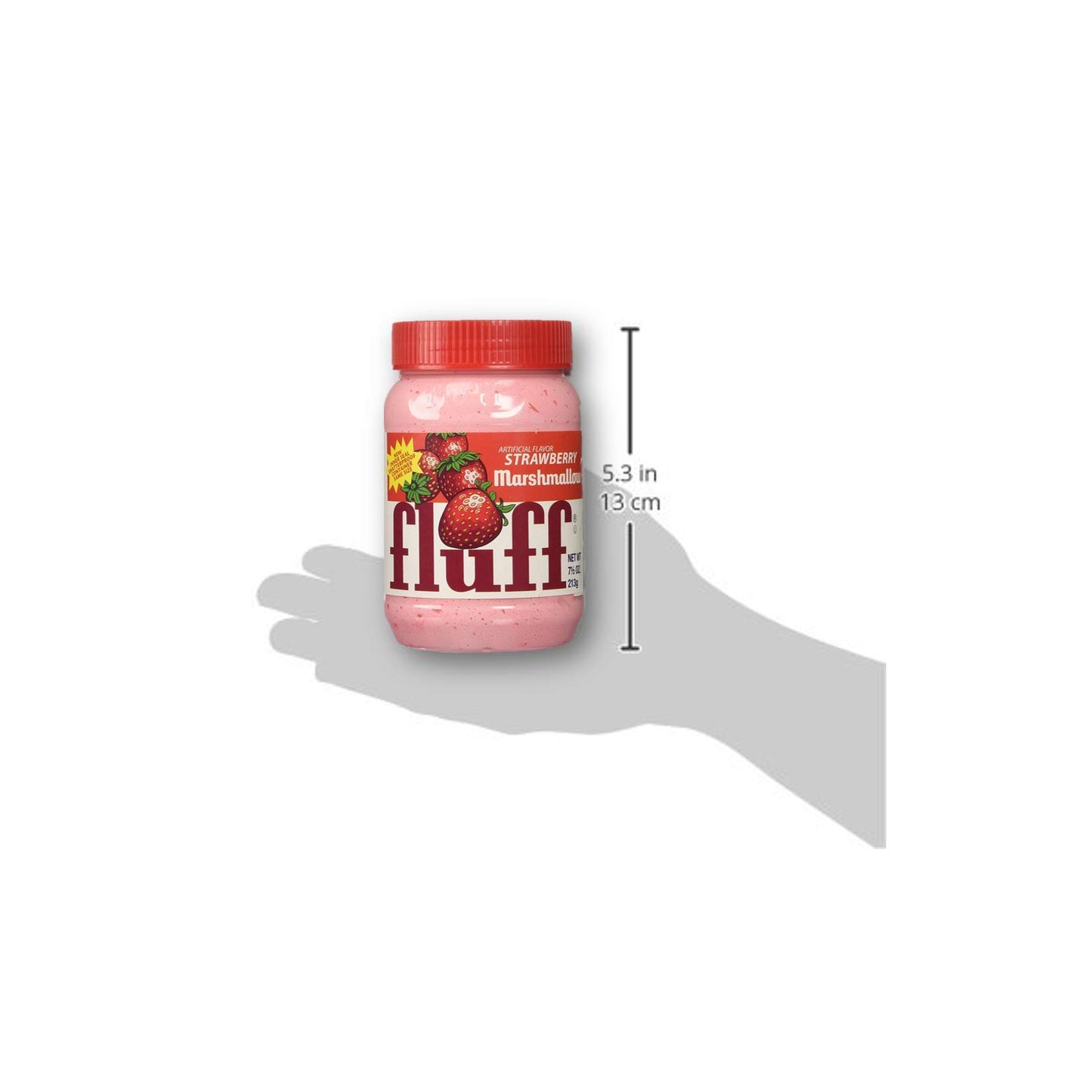 Marshmallow Fluff | Traditional Marshmallow Spread And Cr譥 | Gluten Free, No Fat Or Cholesterol (Strawberry, 7.5 Ounce (Pack Of 1))