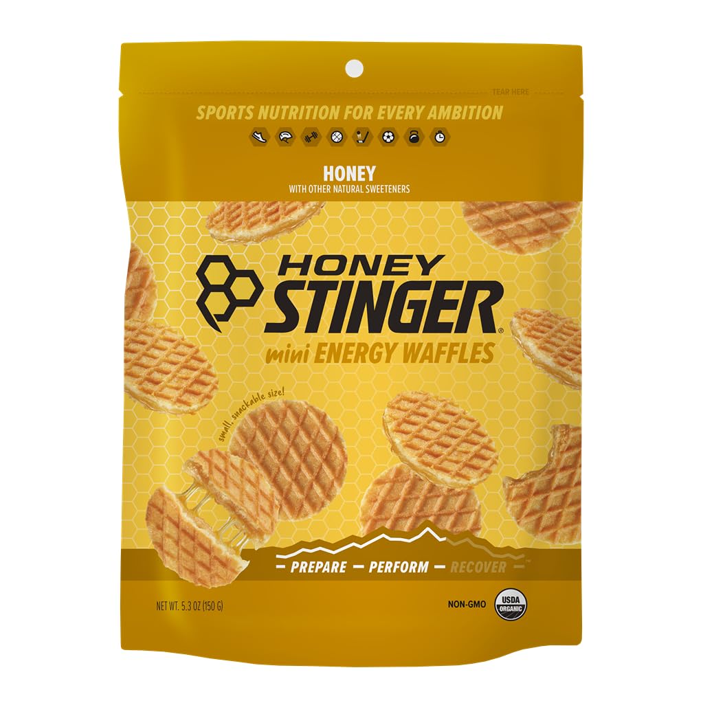 Honey Stinger Organic Mini Honey Waffles | Energy Stroopwafel For Exercise, Endurance And Performance | Sports Nutrition For Hom