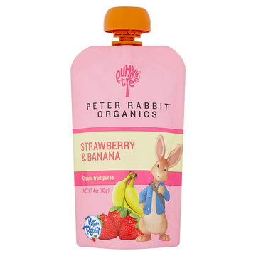 Pumpkin Tree Peter Rabbit Organics Strawberry And Banana Pure Fruit Snack, 4 Ounce (Pack Of 10)