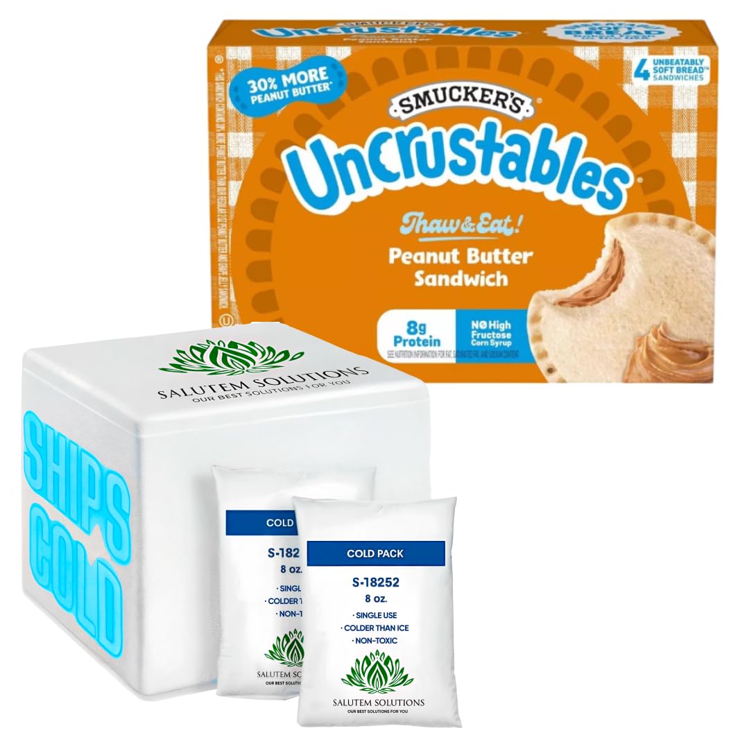 Uncrustables Frozen Peanut Butter Sandwich, 4 count - Pack of 7 (total 28 pieces)