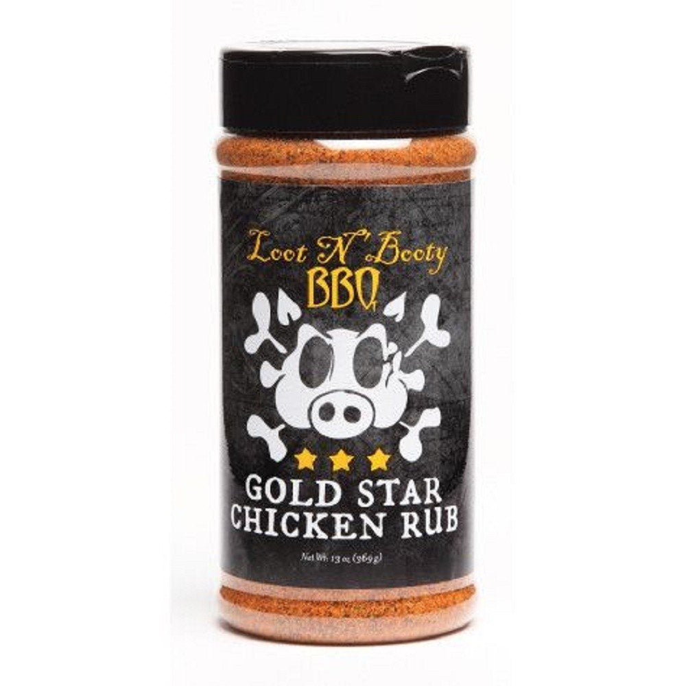 Loot N Booty Bbq Gold Star Chicken Rub 13 Oz Shaker