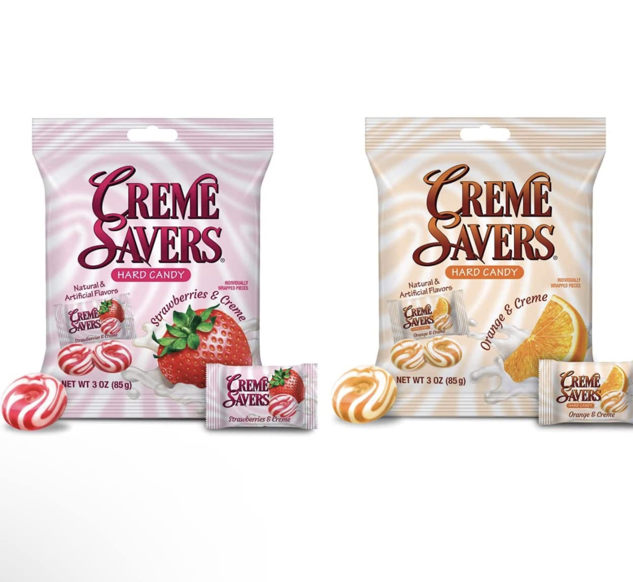 Creme Savers Strawberries And Oranges Creme Savers Hard Candy 12 Oz Total - 4 Bags