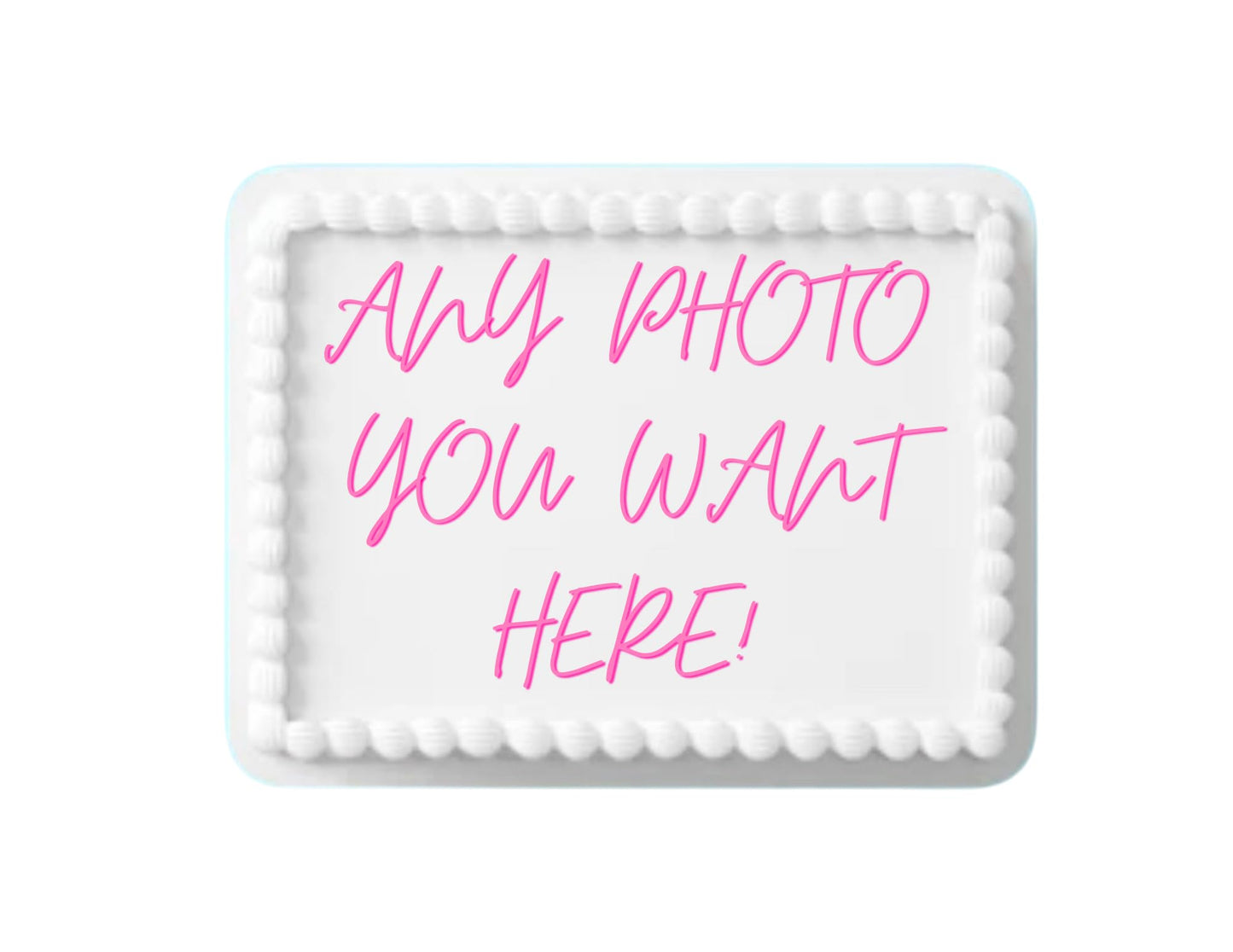 Custom Cake Topper Edible Personalized Image Your Own Cake Topper Birthday 8.5 X 11 Inch Customize 1/4 Sheet