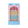 Gevog Edible 12pc Rainbow Eggs Sprinkles Easter Cake Decorations and Cupcake Topper Decorations Birthday Party Supplies