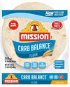 Mission Carb Balance Soft Taco Flour Tortilla'S 2/8 Family Pack Crc Kosher 24 Oz 16 Tortillas