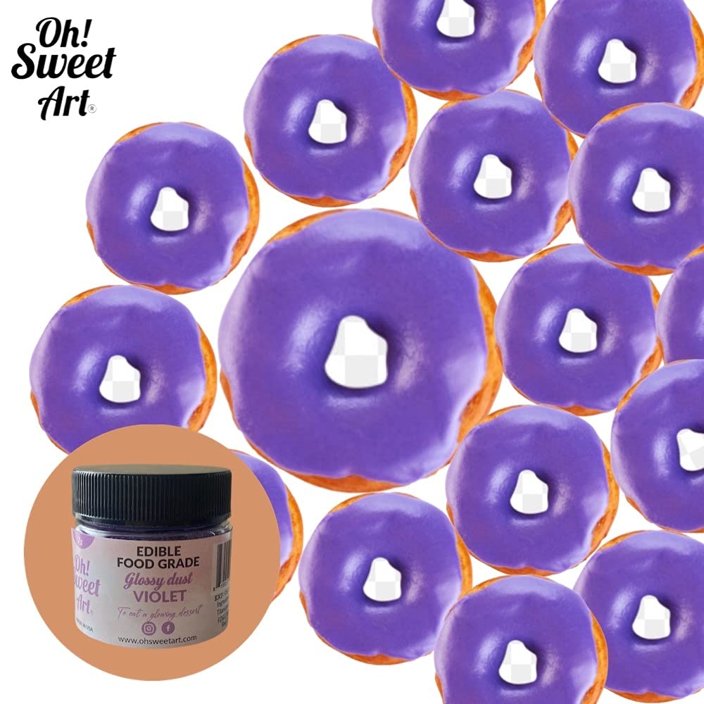 Oh Sweet Art Glossy Luster Dust Edible 7G (0.25Oz) Choose Your Color (Violet)