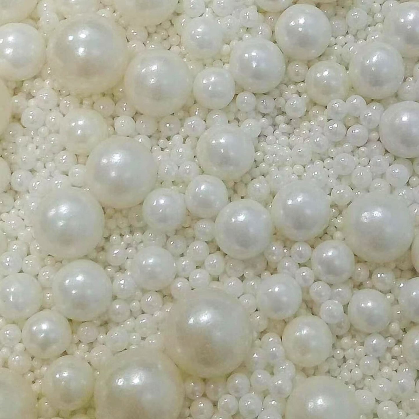 White Edible Pearl Sugar Sprinkles Candy 4.2oz Baking Edible Cake Decorations Wedding Cupcake Toppers Cookie Decorating Ice Crea